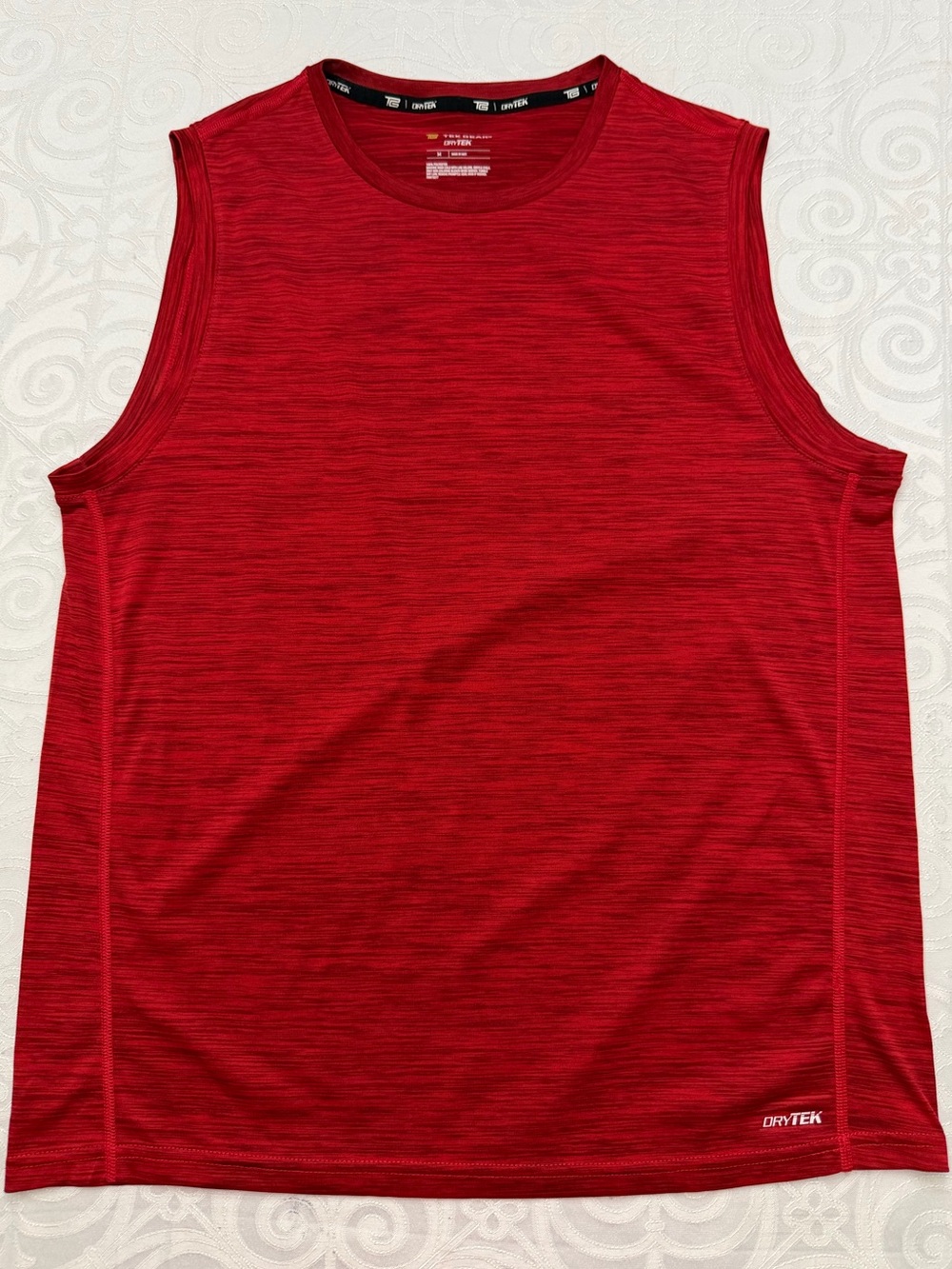 Tek Gear Drytek Drifit Men Medium Red Athletic Activewear Gym Fitness Tank Top